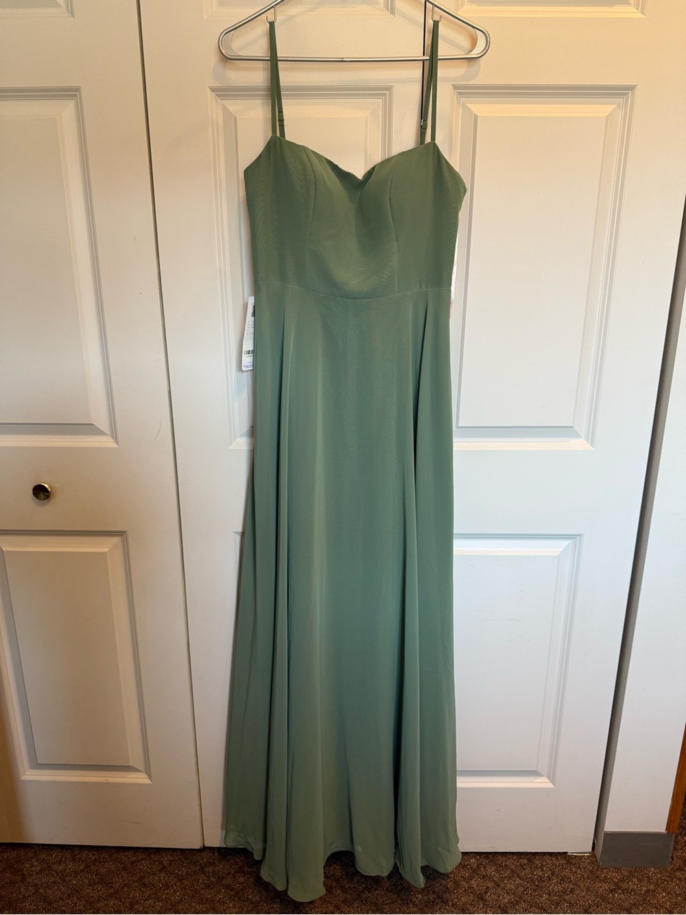 Barbie for Azazie Eucalyptus Spaghetti Strap Maxi Dress - 8